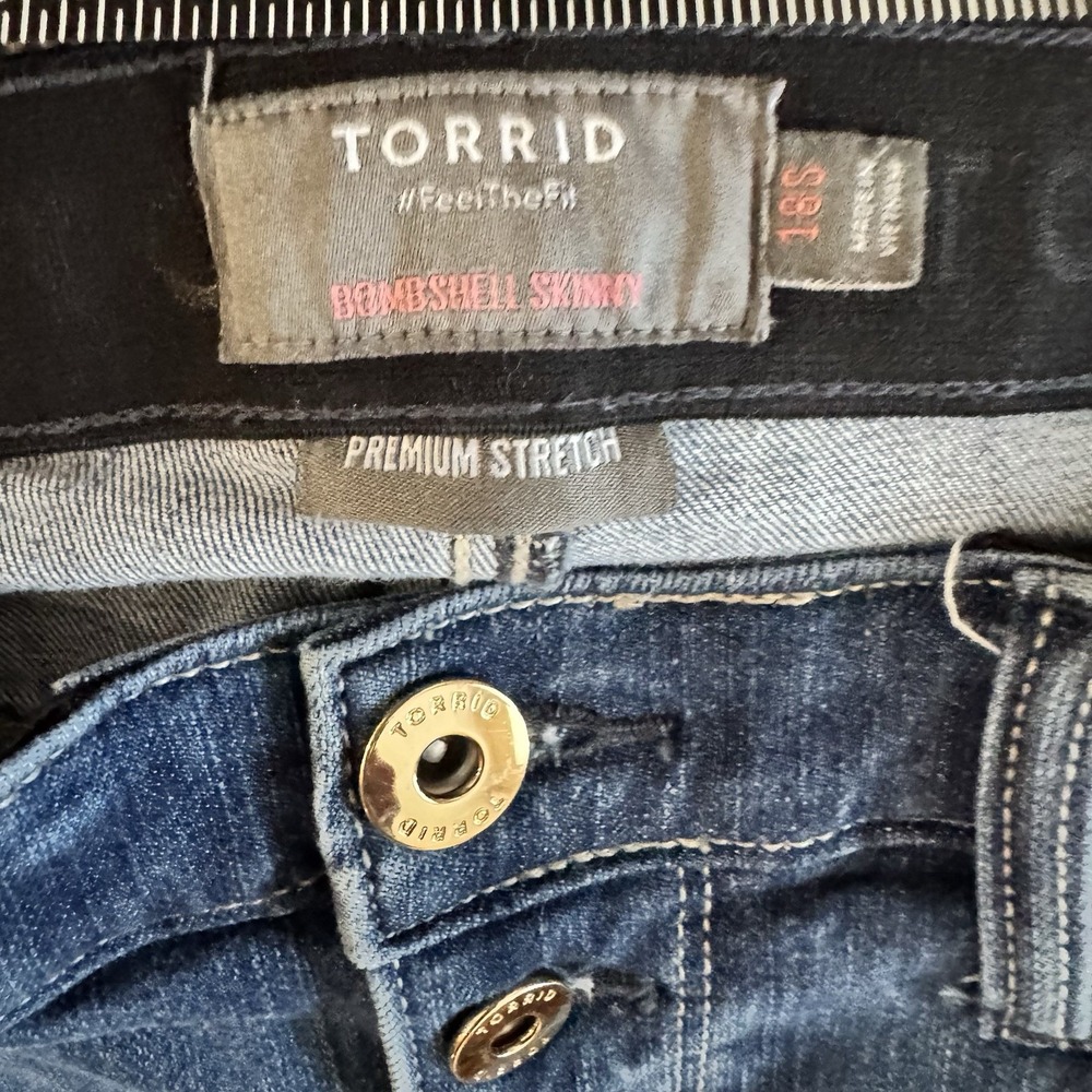 Torrid Bombshell Skinny Premium Distressed Grunge Stretch Womens Plus 18S - Picture 7 of 15